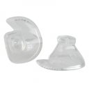 Close-up van Doc's Proplugs Vented XXL transparante oordoppen voor gehoorbescherming Close-up van Doc's Proplugs Vented XXL transparante oordoppen voor gehoorbescherming