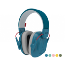 Alpine Muffy gehoorbescherming in blauw voor kinderen met inklapbare oorkappen en verstelbare hoofdband