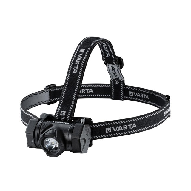 Varta LED Hoofdlamp Indestructible H20 Pro met verstelbare hoofdband in zijaanzicht Varta LED Hoofdlamp Indestructible H20 Pro met verstelbare hoofdband in zijaanzicht