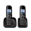 Amplicomms BigTel 1502 Duo DECT draadloze seniorentelefoons met grote toetsen en geheugenknoppen M1-M3 Amplicomms BigTel 1502 Duo DECT draadloze seniorentelefoons met grote toetsen en geheugenknoppen M1-M3