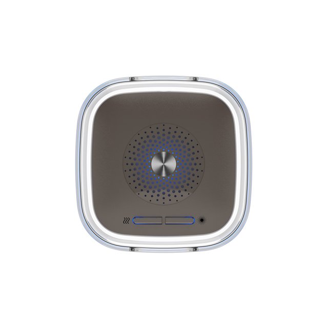 Flowmed Dry-Cap UV 2.1 – Bovenaanzicht met aanraakgevoelig bedieningspaneel Flowmed Dry-Cap UV 2.1 – Bovenaanzicht met aanraakgevoelig bedieningspaneel