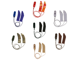 Ear Gear FM hoesjes met koord in diverse kleuren – geschikt voor hoortoestellen van 5,08 tot 7,62 cm