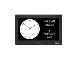 BBrain analoge dementieklok zwart – heldere dag-, tijd- en datumweergave met wijzerplaat