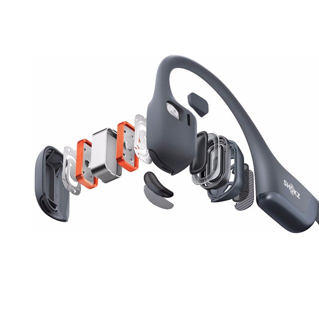 Exploded view van de Shokz OpenRun Pro 2 Hoofdtelefoon Zwart– geavanceerde bone conduction technologie uitgelegd – HearPlanet Exploded view van de Shokz OpenRun Pro 2 Hoofdtelefoon Zwart– geavanceerde bone conduction technologie uitgelegd – HearPlanet