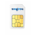 Simkaart Sim4You losse prepaidkaart vooraanzicht Simkaart Sim4You losse prepaidkaart vooraanzicht
