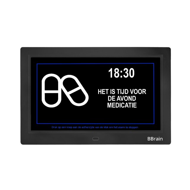 BBrain Analoge Dementieklok Zwart