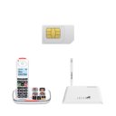 Combinatiepakket met seniorentelefoon, simkaart en EasySaver 4G VoLTE modem voor vaste telefonie via mobiel netwerk